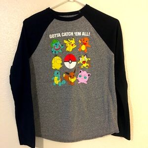 Kids Pokemon Long Sleeve T-shirt Sz L